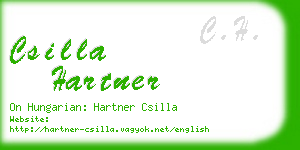 csilla hartner business card